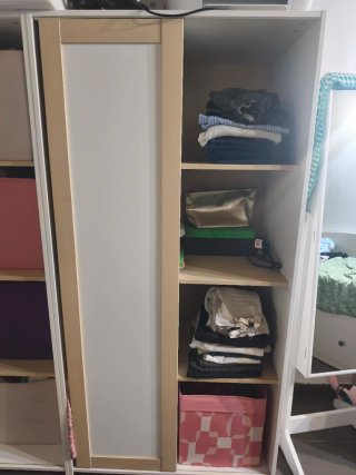 Mueble Almacenaje Blanco y Rosa