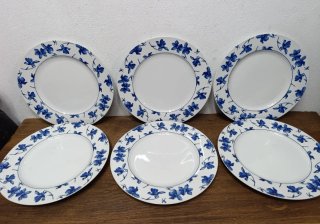 Vajilla porcelana flores azules