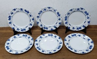 Vajilla porcelana flores azules