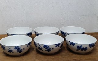 Vajilla porcelana flores azules