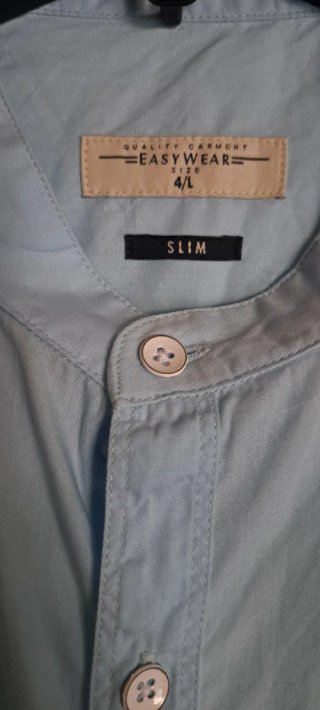 Camisa Easy Wear azul talla L