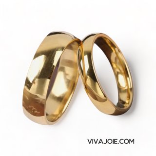 Anillos de pareja dorado y plateado