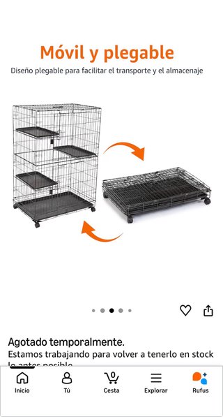 Jaula para mascotas/gatos negra