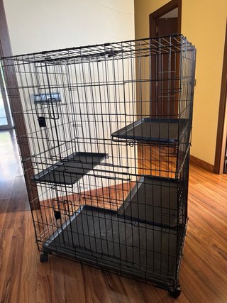 Jaula para mascotas/gatos negra