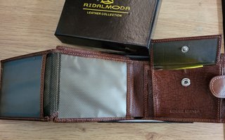 Portafogli in pelle RIDALMODA marrone