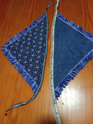 Lote 2 bandanas algodón vaqueras fleco