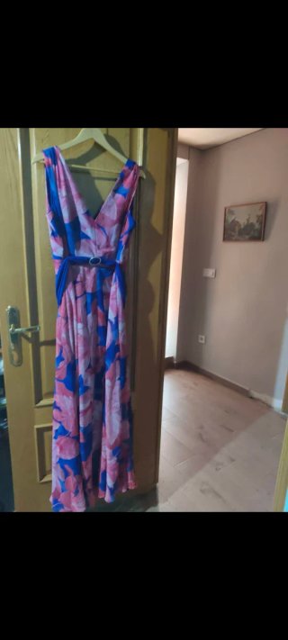 Vestido largo estampado floral