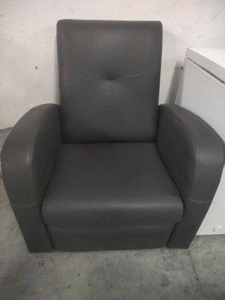 Sillón relax polipiel marrón