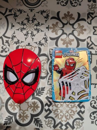 Lego Spiderman Maschera e Scudo Ragnatela