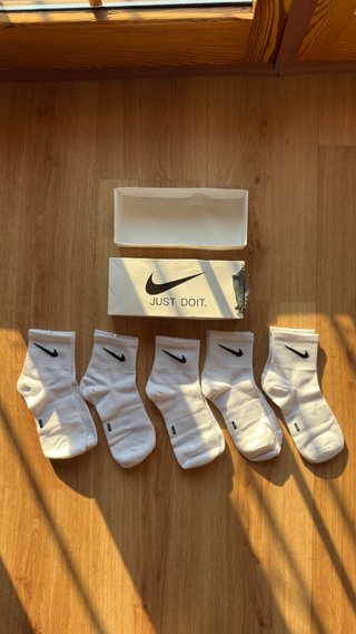 Pack 5 Calcetines Nike Tobilleros Blancos