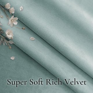 Ystyle Cortinas Terciopelo Teal 2 Piezas 140x300