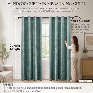 Ystyle Cortinas Terciopelo Teal 2 Piezas 140x300