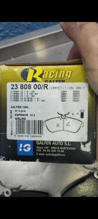 Pastillas delanteras Citroen C2,C3