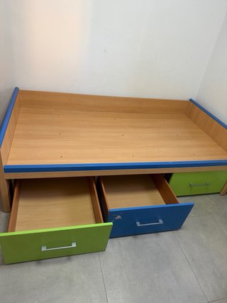 Estantería con cama y 3 cajones