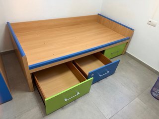 Estantería con cama y 3 cajones