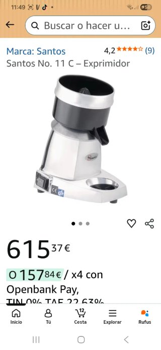 Exprimidor Santos Clásico N11