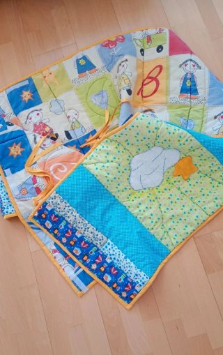 Edredón y protector patchwork infantil