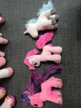 Lote 7 peluches unicornio