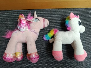 Lote 7 peluches unicornio