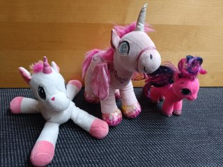 Lote 7 peluches unicornio