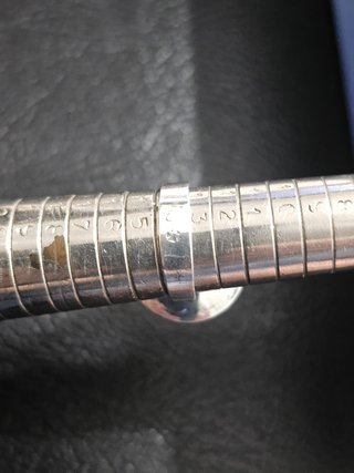 Anillo Plata Ley Media Bola Domo