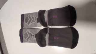 Calcetines dobles grises y negros