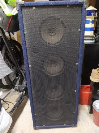 Altavoces 4 vías negro y azul