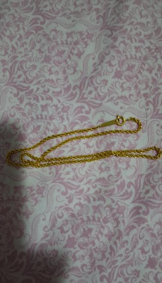 Cadena cordón dorada