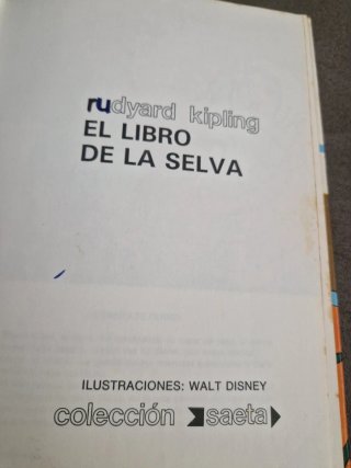 Libro  Vintage ' El Libro de la Selva'