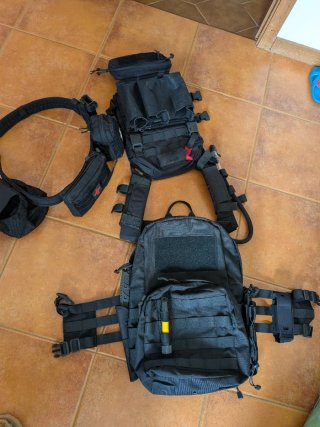 Colete tático e cinto airsoft