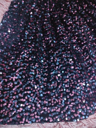 Vestido lentejuelas y terciopelo