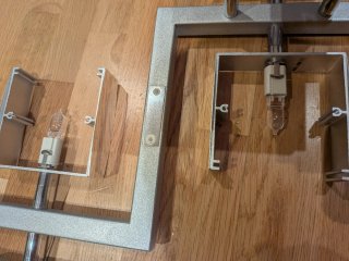 Lámpara de techo cristal y metal