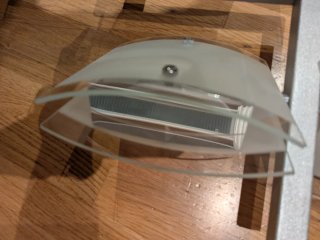Lámpara de techo cristal y metal