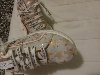 Zapatos Nemonc Mujer Estrellas Doradas Blancas