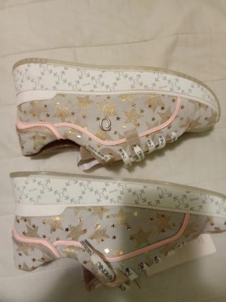 Zapatos Nemonc Mujer Estrellas Doradas Blancas