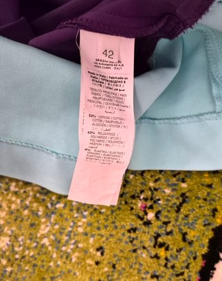 Vestito corto svasato, senza maniche, viola, Tg.42