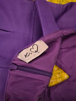Vestito corto svasato, senza maniche, viola, Tg.42
