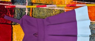 Vestito corto svasato, senza maniche, viola, Tg.42