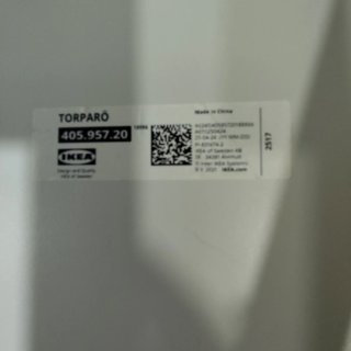 Mesa de terraza IKEA blanca  torparo ref 405.95720