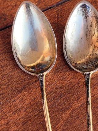 Set 6 Cucchiaini Caffè Tè Argento Massiccio 800