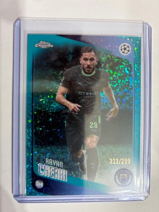 Topps Chrome UEFA Rayan Cherki City 232 /299