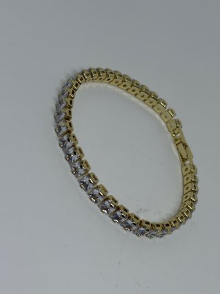 Pulsera Tenis Oro Laminado 14k
