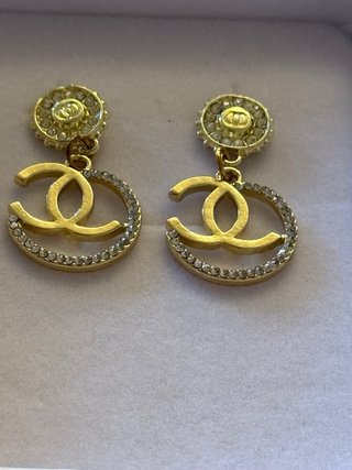 Orecchini Strass Dorati