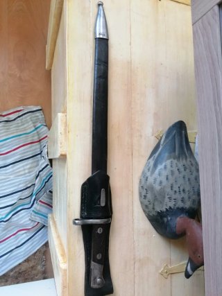 Funda de cuero para bayoneta Guerra Civil