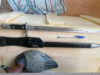 Funda de cuero para bayoneta Guerra Civil