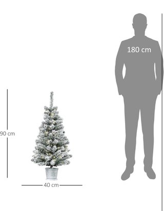 Árbol Navidad Artificial 90cm con Luces