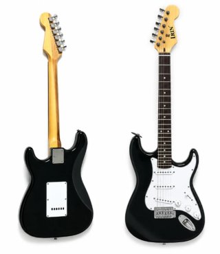 Guitarra Eléctrica IRIN Negra y Blanca