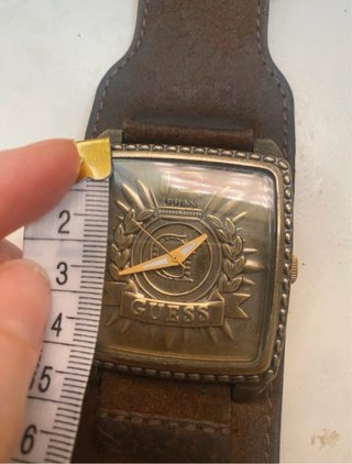 Reloj Guess Cuero Marrón Dorado Vintage2005 Unisex