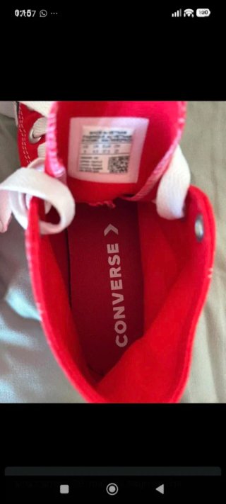 Zapatillas Converse All Star Rojas, talla 37,5