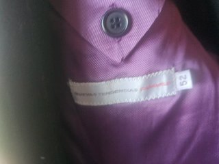 Traje Caramelo Raya Tiza Negro/Gris